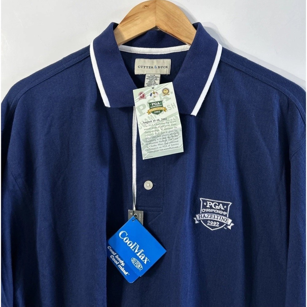 Mens Vintage NWT Cutter & Buck 2002 PGA Championship Polo Golf Shirt Large NOS
